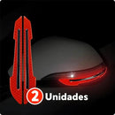 Adesivo Reflexivo para Retrovisores Automotivos - 2 Unidades Decorativas
